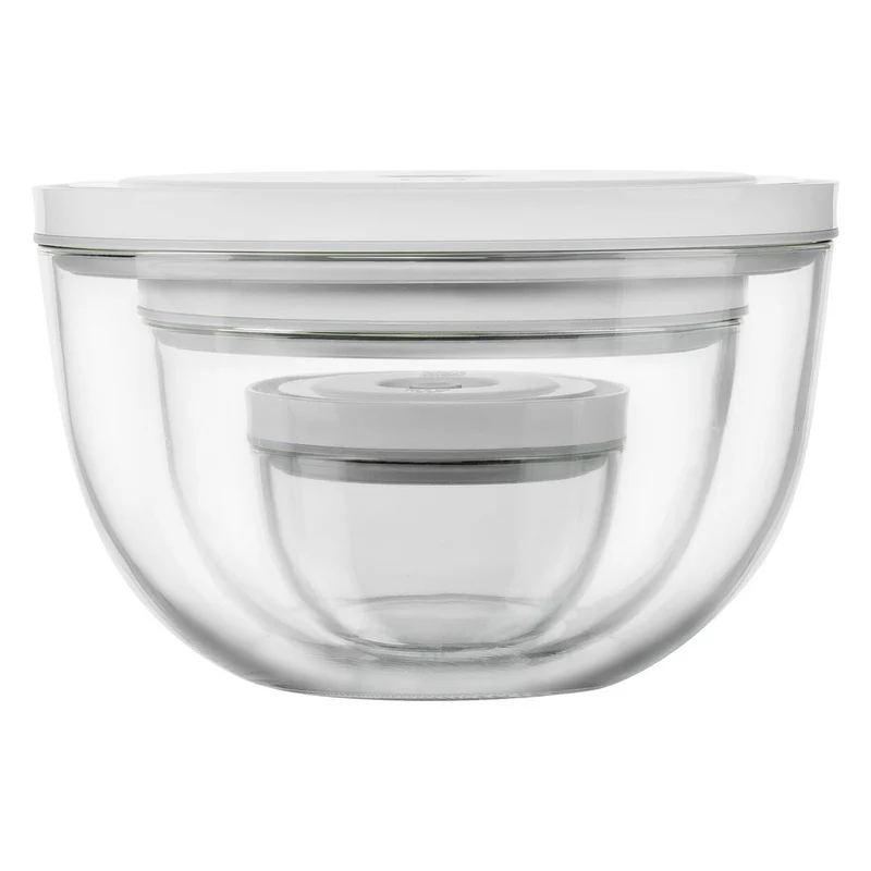 Fresh & Save Set Ciotole Con Coperchi per Sottovuoto In Vetro - Set 6 Pz