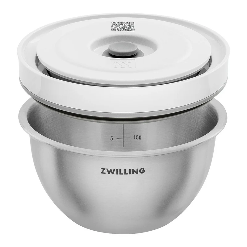 Fresh & Save Set Ciotole Con Coperchi per Sottovuoto In Acciaio Inox - Set 6 Pz