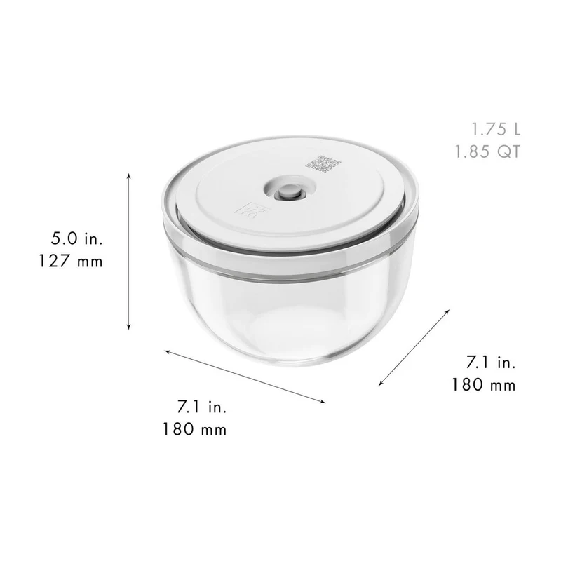 Fresh & Save Kit Sottovuoto Con Contenitori In Vetro e Pompetta Per Sottovuoto - Set 9 Pz