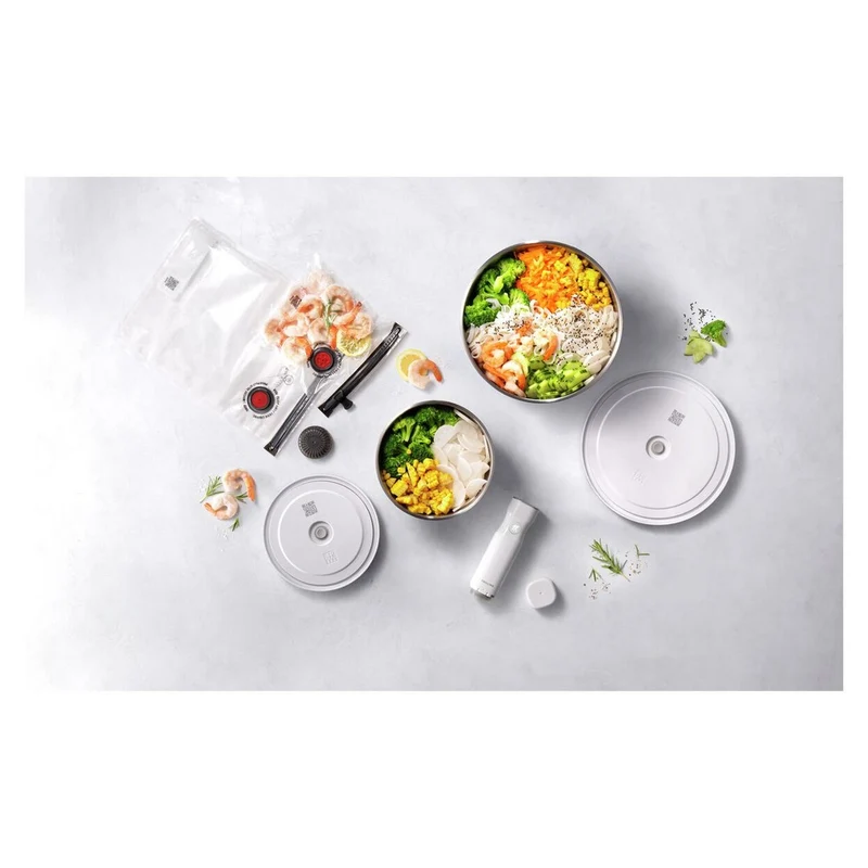 Fresh & Save Kit Sottovuoto Con Contenitori In Acciaio e Pompetta Per Sottovuoto - Set 9 Pz
