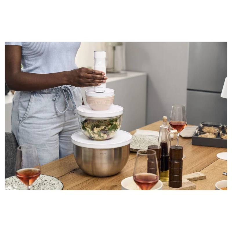 Fresh & Save Kit Sottovuoto Con Contenitori In Acciaio e Pompetta Per Sottovuoto - Set 9 Pz