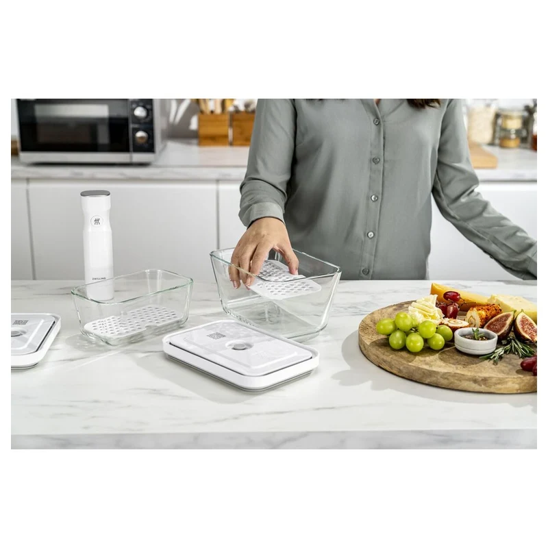 Fresh & Save Griglia Antigoccia In Plastica Per Contenitori In Vetro - Set 2 Pz
