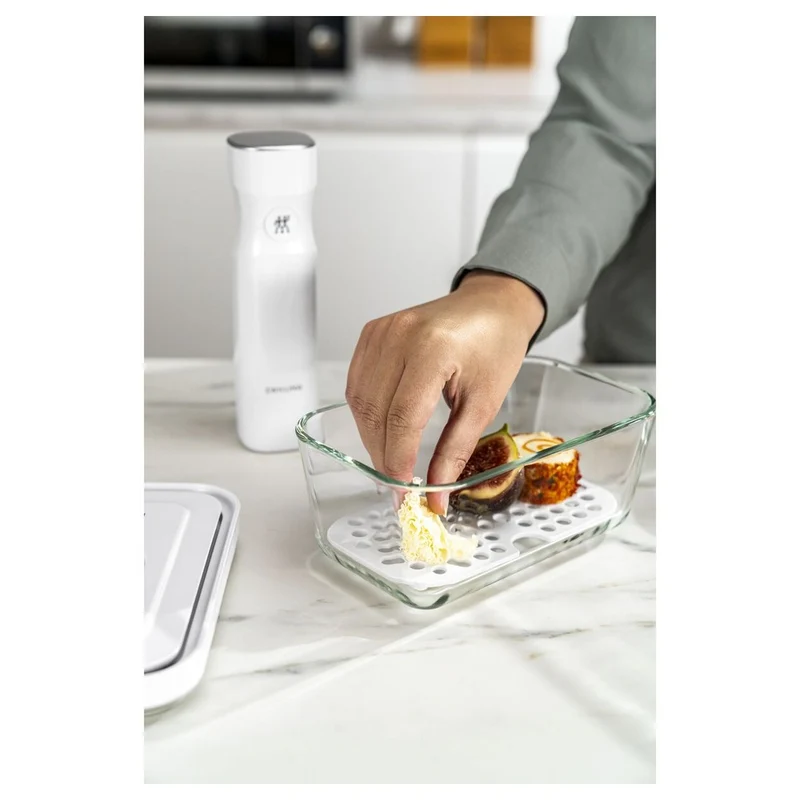 Fresh & Save Griglia Antigoccia In Plastica Per Contenitori In Vetro - Set 2 Pz