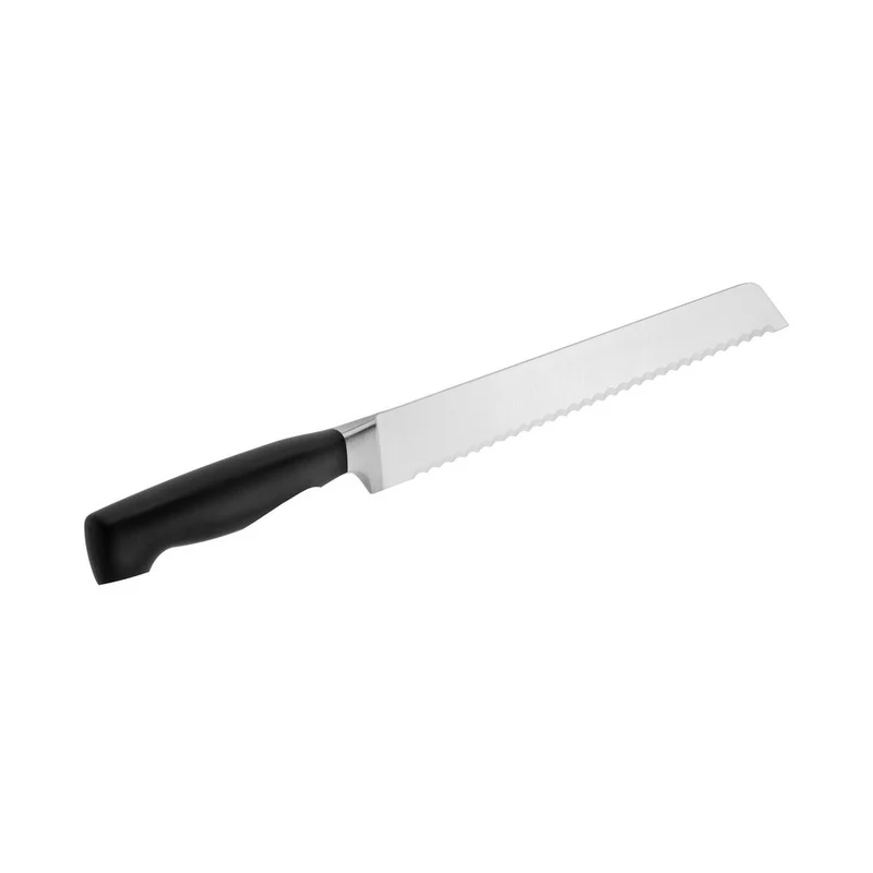 20 cm - 4 Stars Coltello Pane Seghettato In Acciaio Inox
