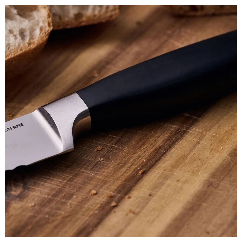 20 cm - 4 Stars Coltello Pane Seghettato In Acciaio Inox