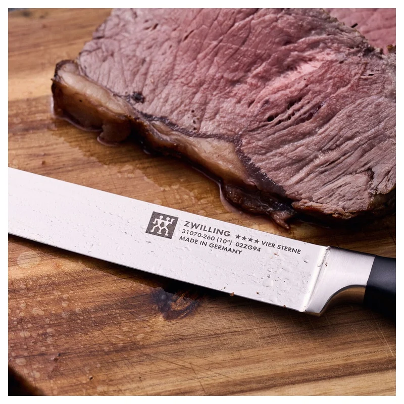 26 cm - 4 Stars Coltello Carne Liscio In Acciaio Inox
