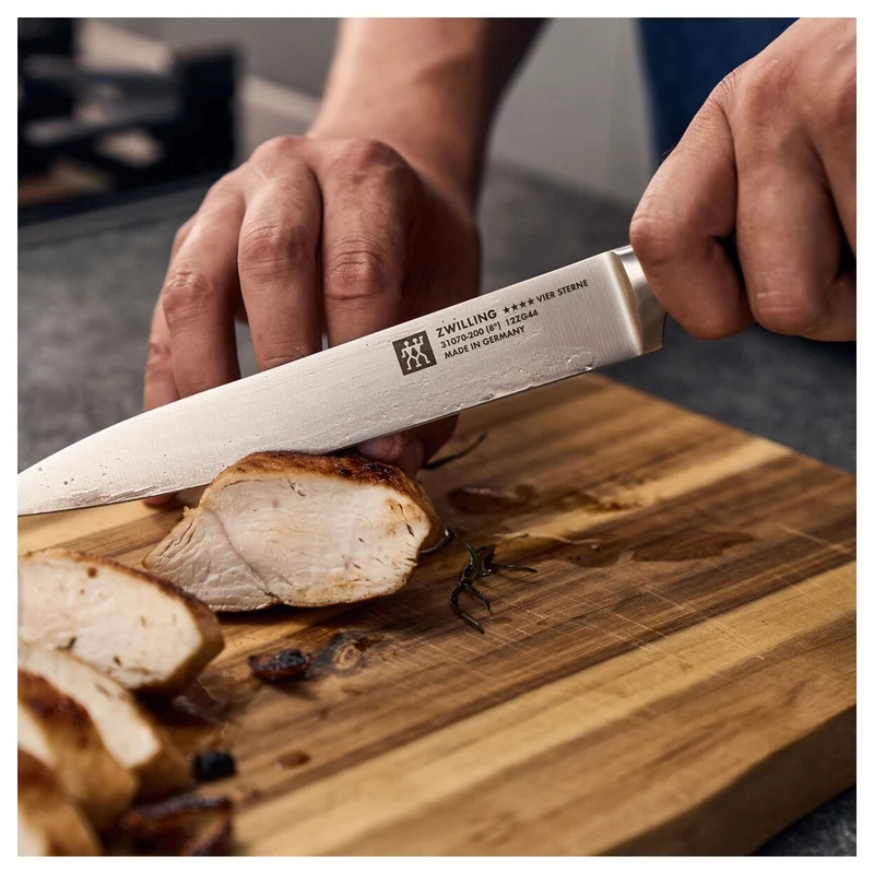 20 cm - 4 Stars Coltello Carne Liscio In Acciaio Inox