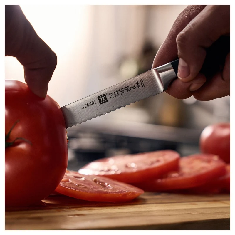 13 cm - 4 Stars Coltello Universale Seghettato In Acciaio Inox