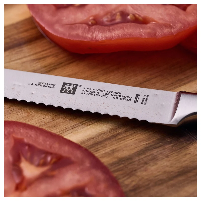 13 cm - 4 Stars Coltello Universale Seghettato In Acciaio Inox