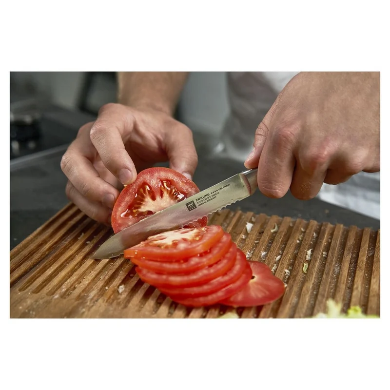 13 cm - 4 Stars Coltello Universale Seghettato In Acciaio Inox