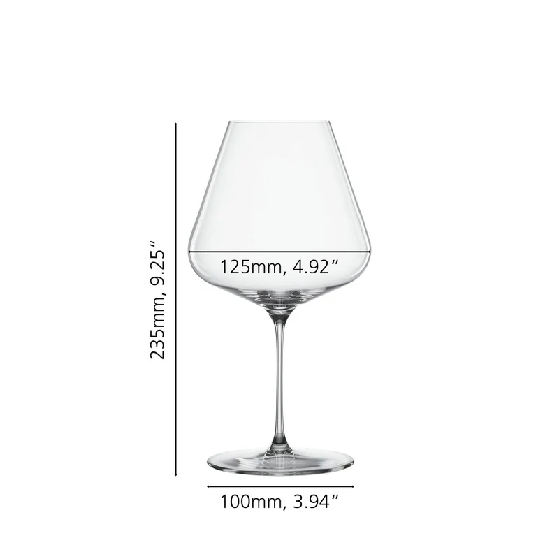96 cl - Definition Calice Vino Rosso Burgundy In Vetro Cristallino - Set 4 Pz