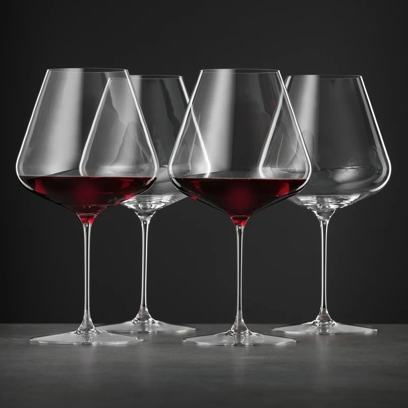 96 cl - Definition Calice Vino Rosso Burgundy In Vetro Cristallino - Set 2 Pz