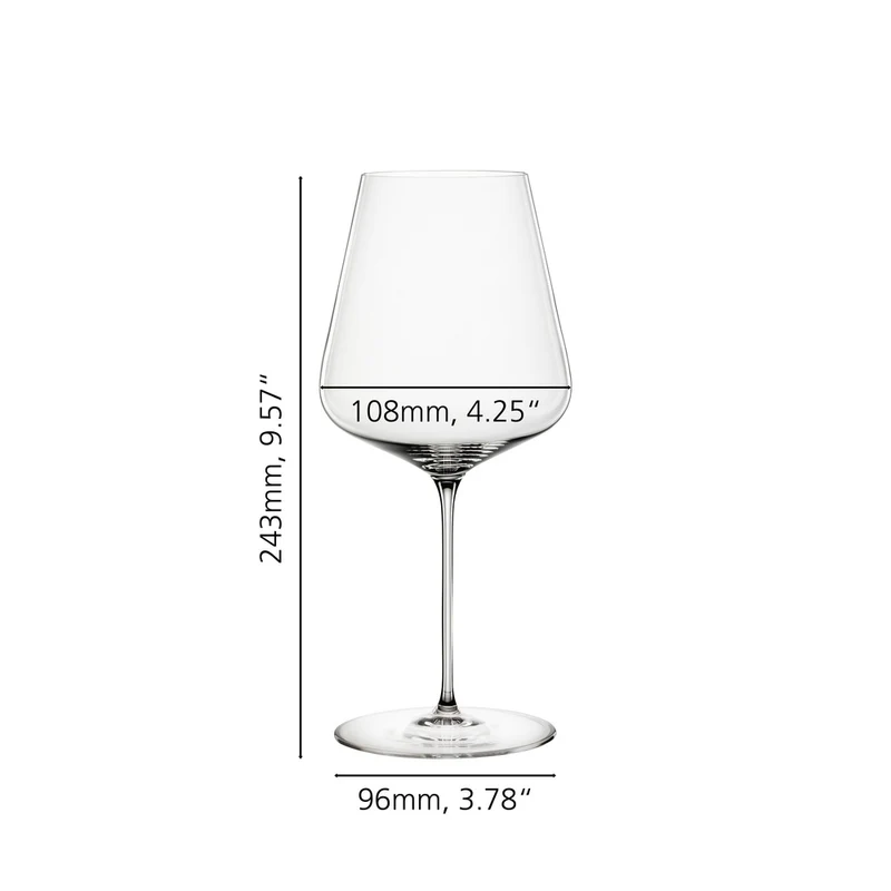 75 cl - Definition Calice Vino Rosso Bordeaux In Vetro Cristallino - Set 4 Pz