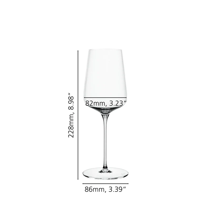 43 cl - Definition Calice Vino Bianco In Vetro Cristallino - Set 2 Pz