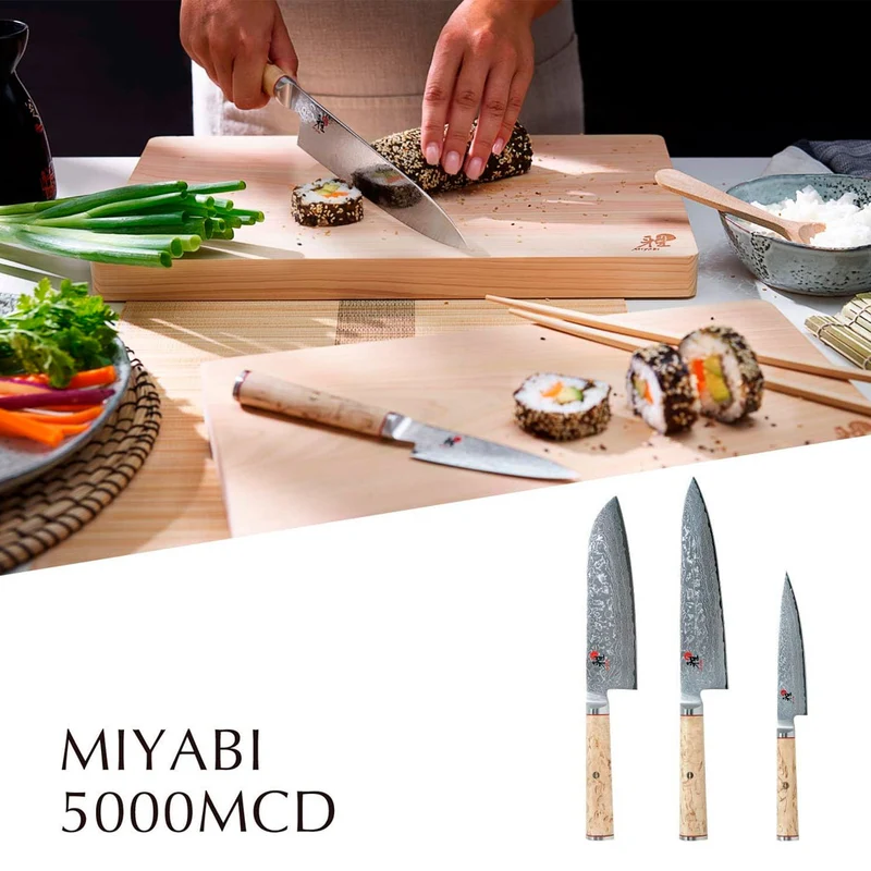 Cuchillos japoneses Miyabi de acero damasco