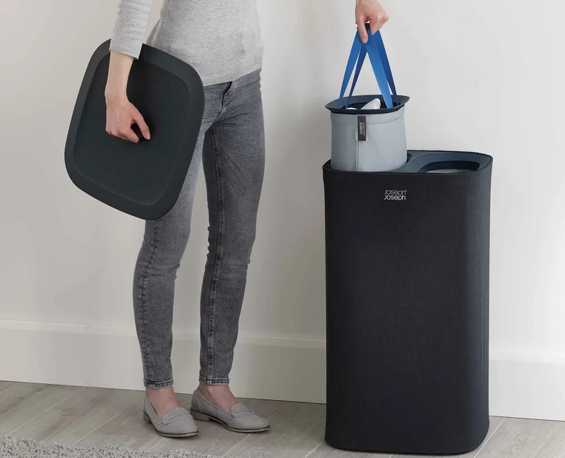 Tota - Cesto per la separazione del bucato - Nero 60 L