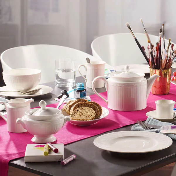 CELLINI Piatto da dessert/ colazione - Bianco 22 cm, Premium Porcelain