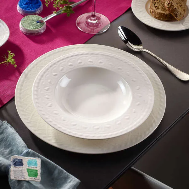 CELLINI Piatto fondo - Biancio 24,2 cm, Premium Porcelain