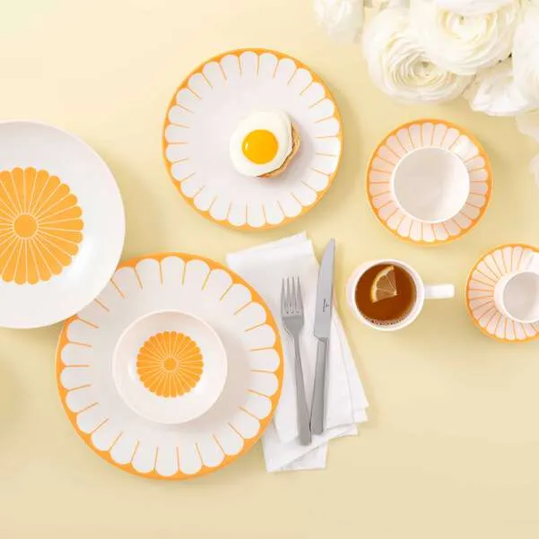 FLEUR Tazzina da caffè - Gialla, 70 ml, Premium Porcelain