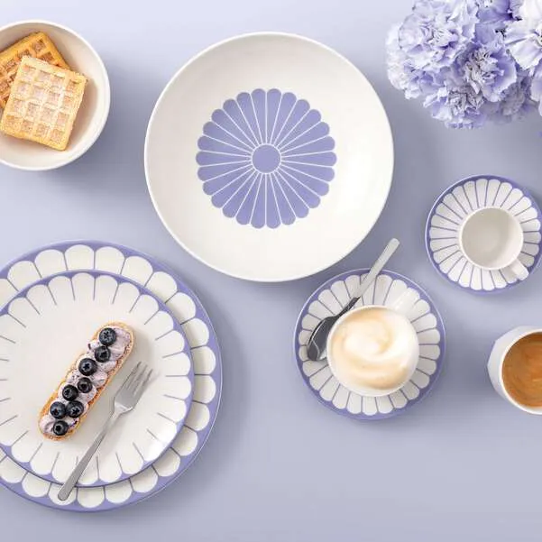 FLEUR Piatto per pasta - Bleu, 620 ml, Premium Porcelain