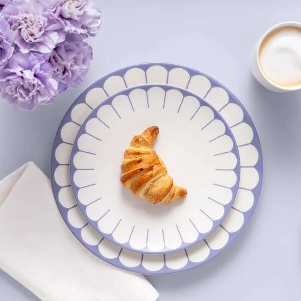 FLEUR Piatto da dessert/ colazione - Bleu, Ø21,2 cm, Premium Porcelain