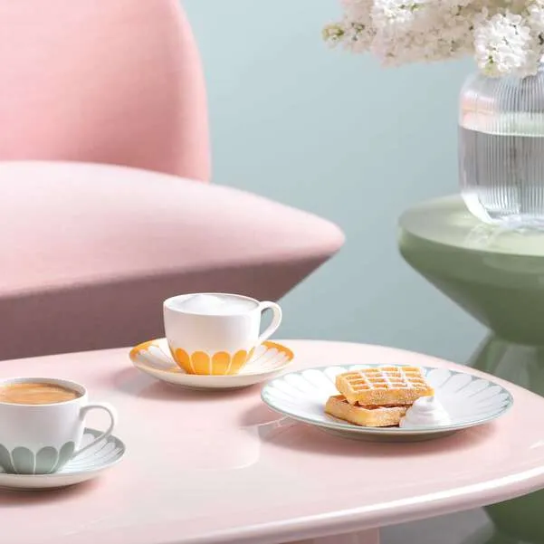 FLEUR Piatto da dessert/ colazione - Verde, Ø21,2 cm, Premium Porcelain