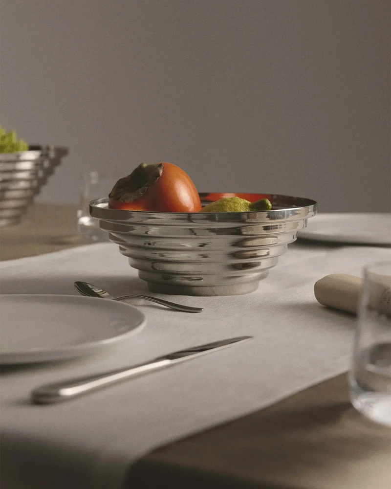 MAYA cestino rotondo in Acciaio Inox - 20 cm