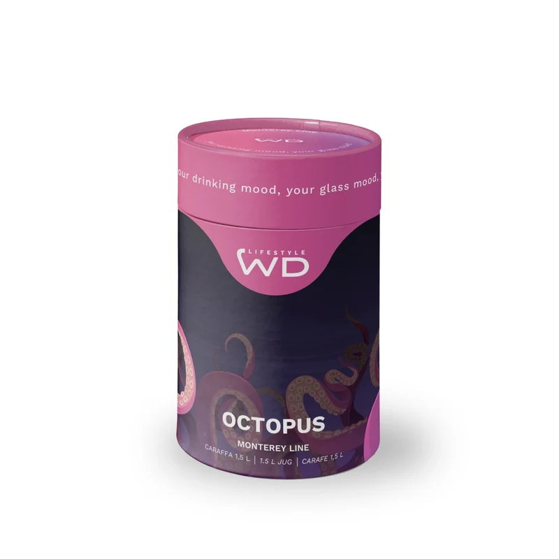 Wd Lifestyle Caraffa in vetro borosilicato - 1,2L / Decoro Polipo