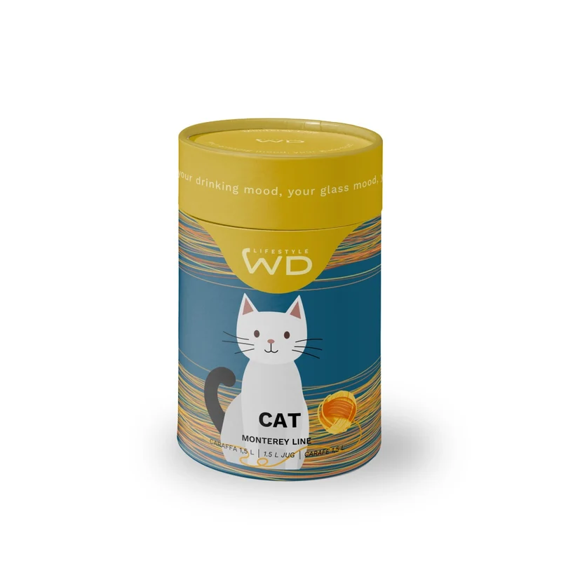 Wd Lifestyle Caraffa in vetro borosilicato - 1,5L / Decoro Gatto