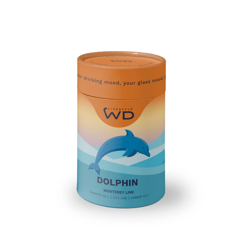 Wd Lifestyle Caraffa in vetro borosilicato - 1,2L / Decoro Delfino