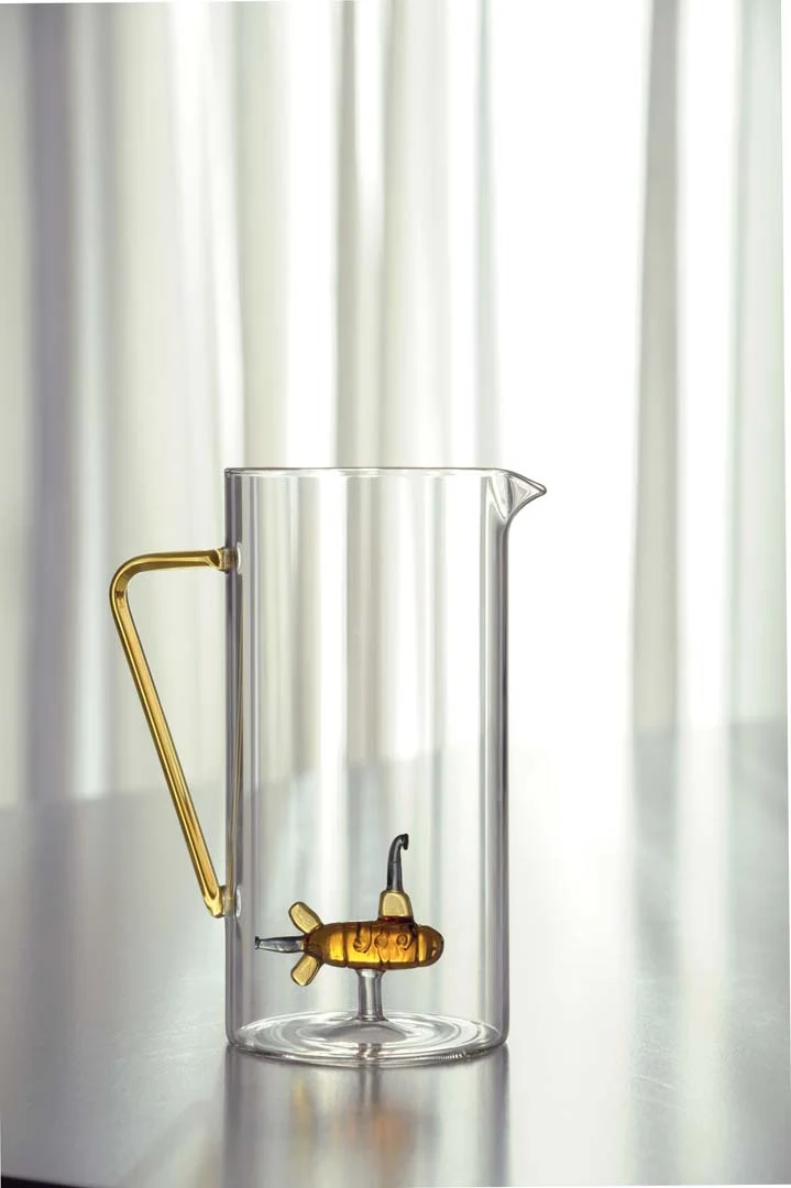 Wd Lifestyle Caraffa in vetro borosilicato - 1,2L / Decoro Sottomarino