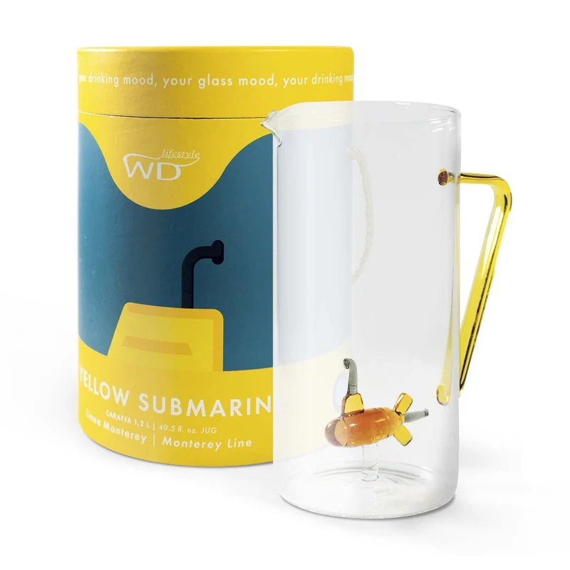 Wd Lifestyle Caraffa in vetro borosilicato - 1,2L / Decoro Sottomarino