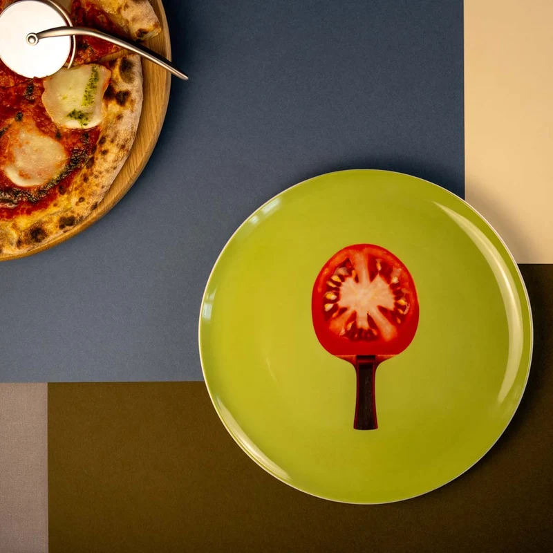 Piatto pizza Porcellana - 30,5cm Decoro racchetta