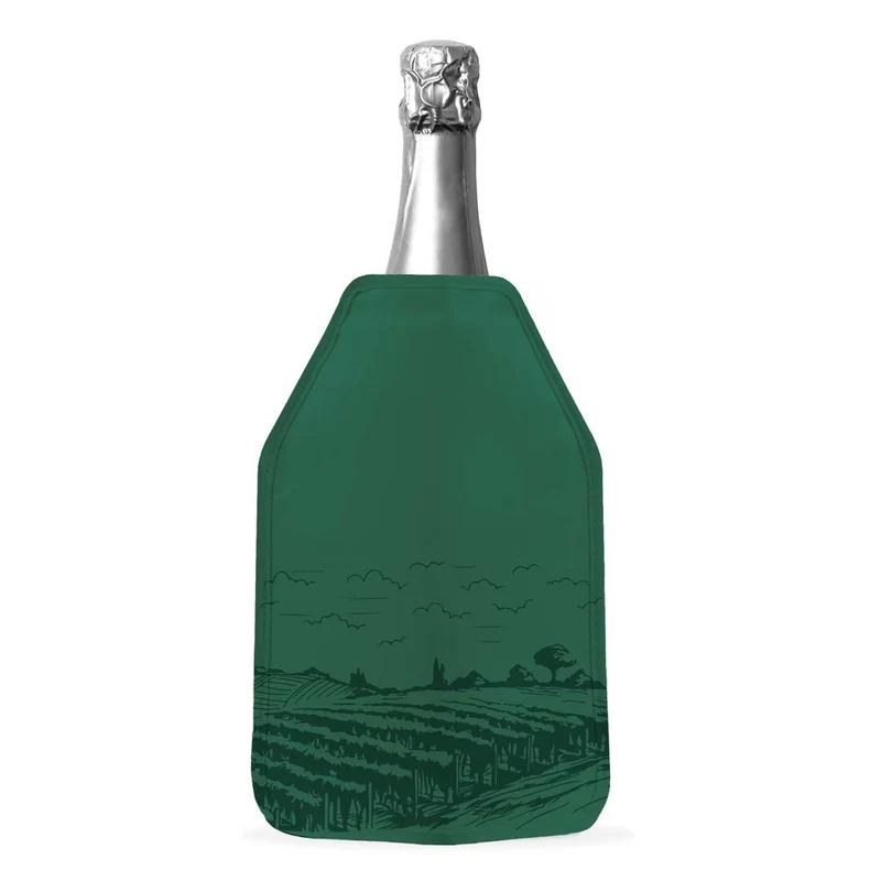 Glacette morbida raffreddabottiglie decorate colore Petrolio