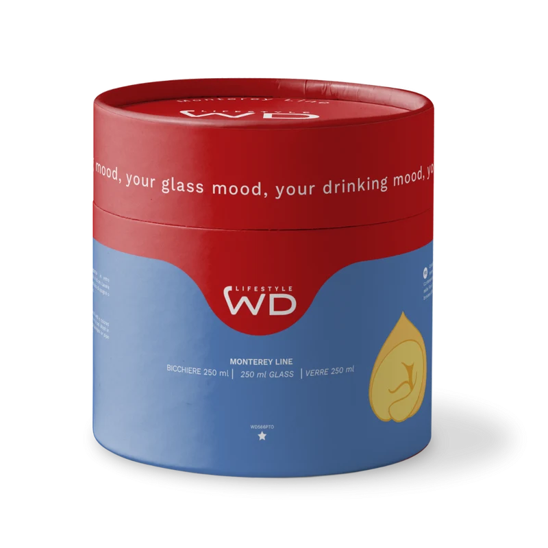Wd Lifestyle - Bicchiere in vetro borosilicato - Decoro Pasta Tortellino