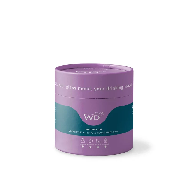 Wd Lifestyle Bicchiere in vetro borosilicato - 250 ml / Decoro Lucchetto