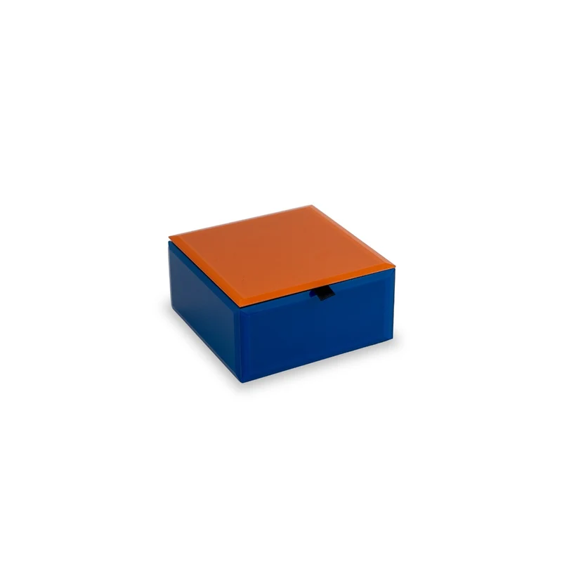 Cofanetto in vetro - 11,5 x 11,5 x 5,5 cm / Multicolor