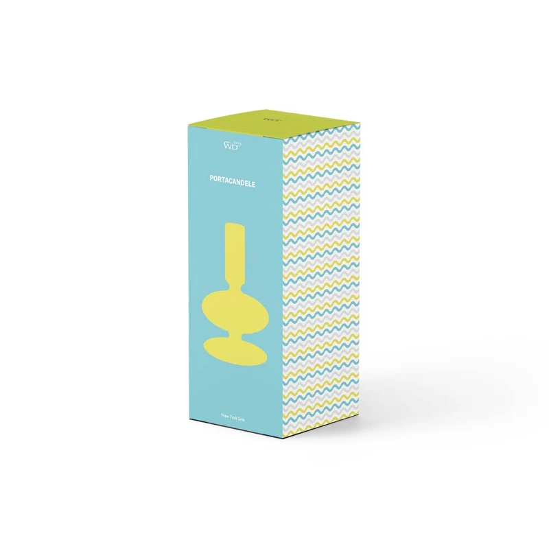 Porta candele in vetro borosilicato - 12 cm Giallo