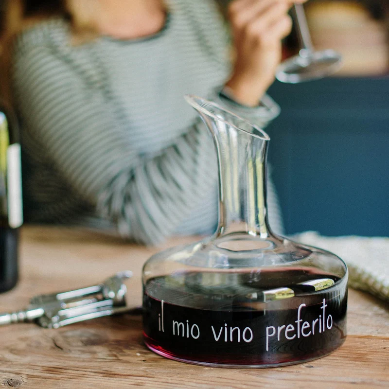 Decanter in vetro " Il Mio Vino Preferito "