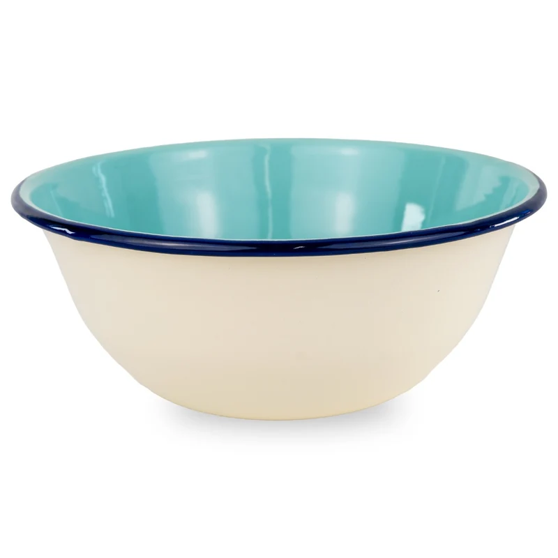 Insalatiera in latta smaltata - 24cm / 2L Azzurro