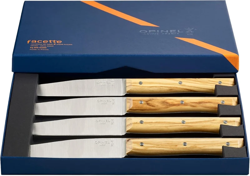 Set 4 coltelli tavola / Facette Frassino