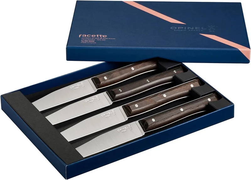 Set 4 coltelli Tavola - Facette Frassino scuro