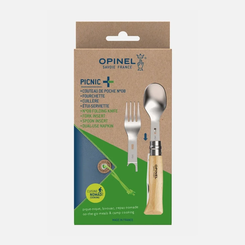 Set Completo Picnic - Coltello Tascabile + Tovaglietta + Forchetta/Cucchiaio