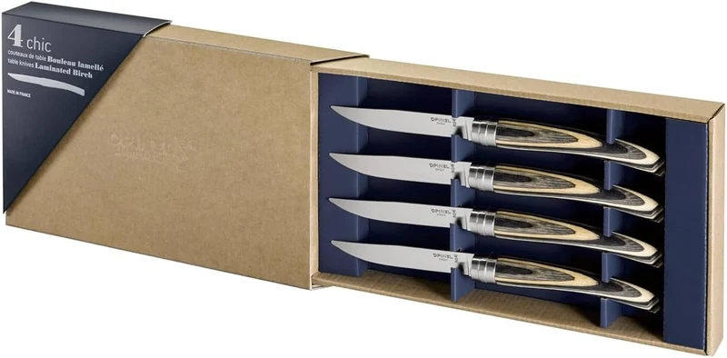 Table chic - Cofanetto di Betulla Lamellare - set 4 coltelli