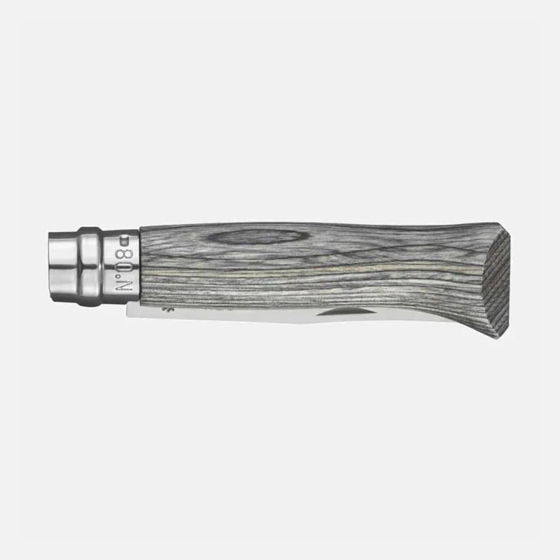 Coltello Tascabile - N°08 Betulla in Lamelle Grigio