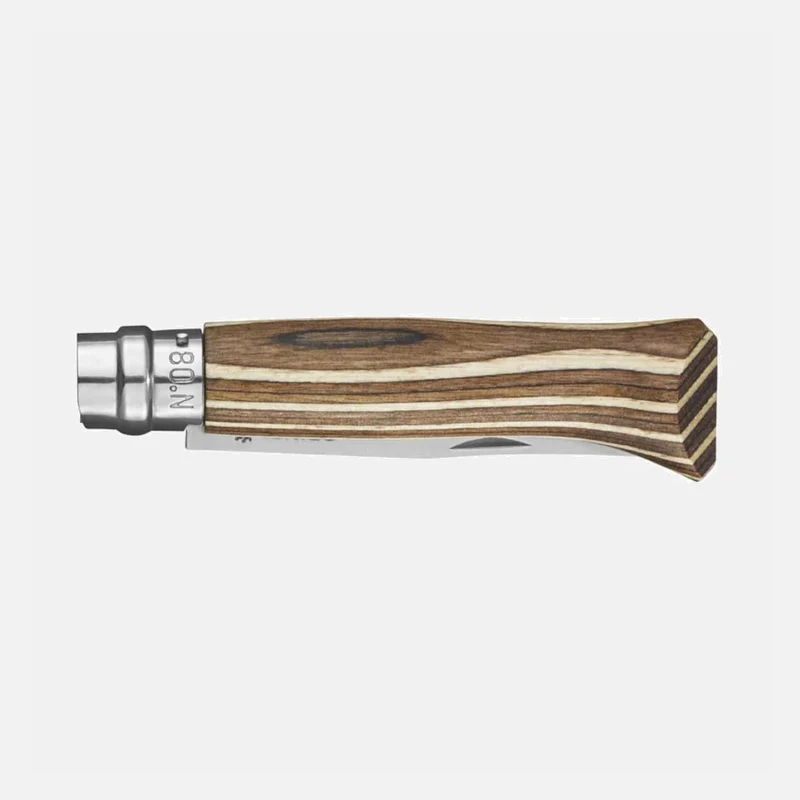 Coltello Tascabile - N°08 Betulla in Lamelle Castano