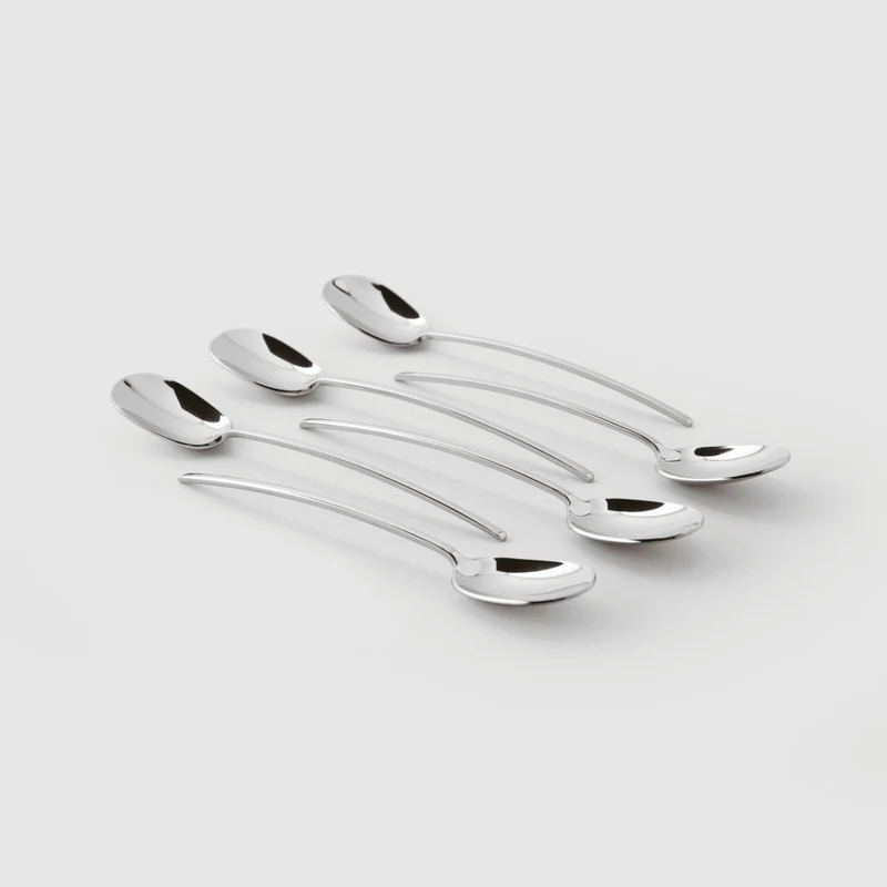 "100" SET 6 cucchiaini caffè espresso - acciaio inox