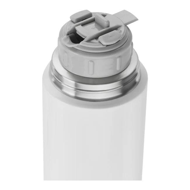 THERMO Bottiglia termica in Acciaio Inox - 1 l, Bianco/Grigio