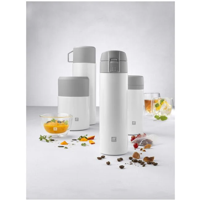 Thermo Borraccia termica - 450 ml, acciaio inox / Bianco-Grigio