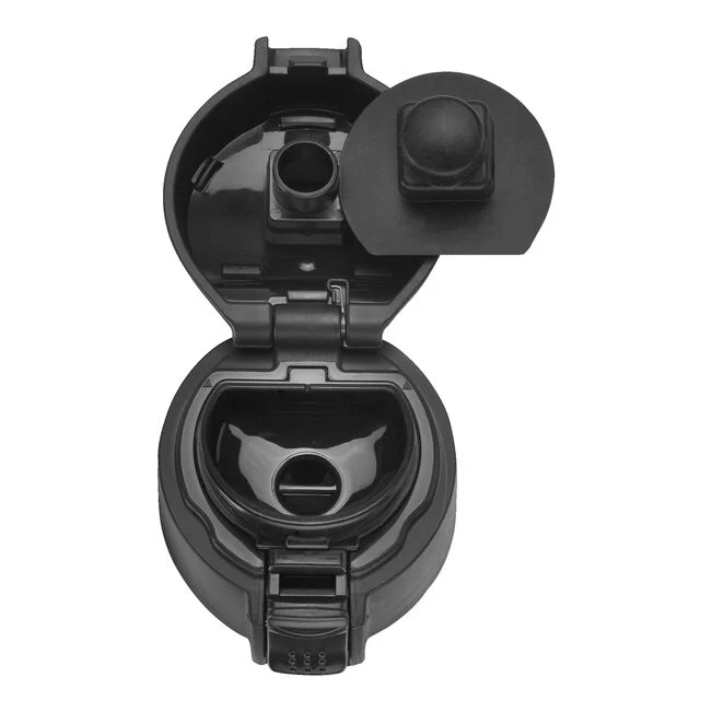 Borraccia termica - 450 ml, acciaio inox - colore nero